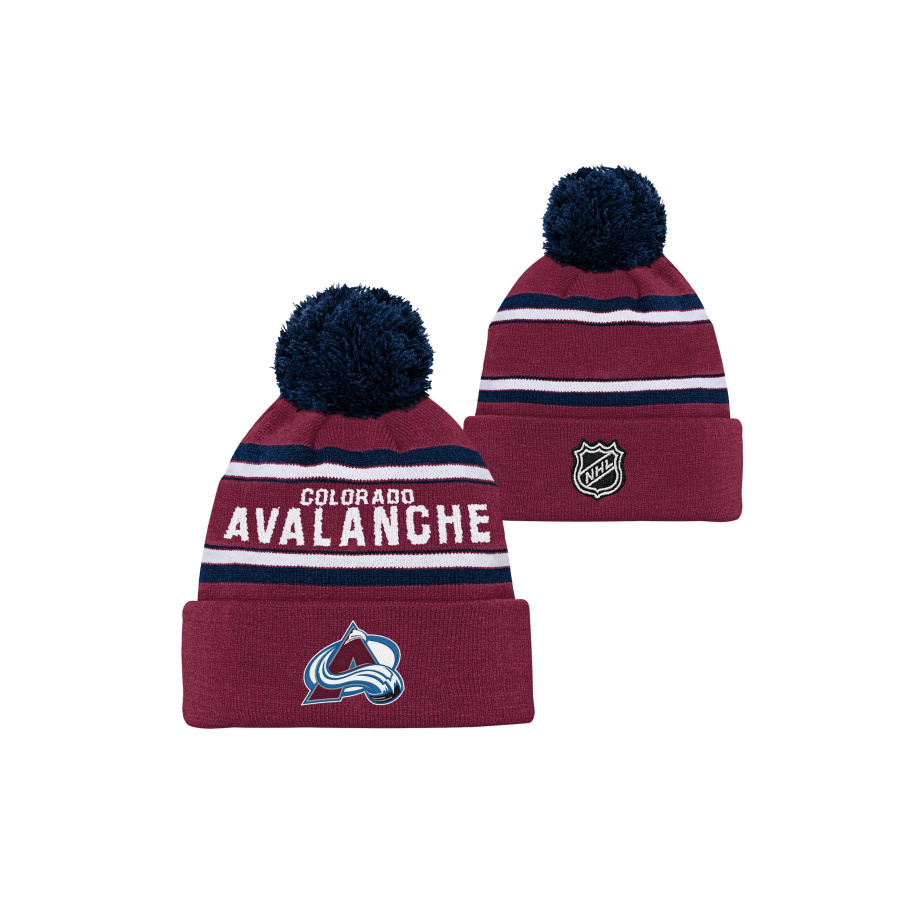 NHL WORDARK JACQUARD CUFF POM COLORADO AVALANCHE DETSKÁ ZIMNÁ ČIAPKA